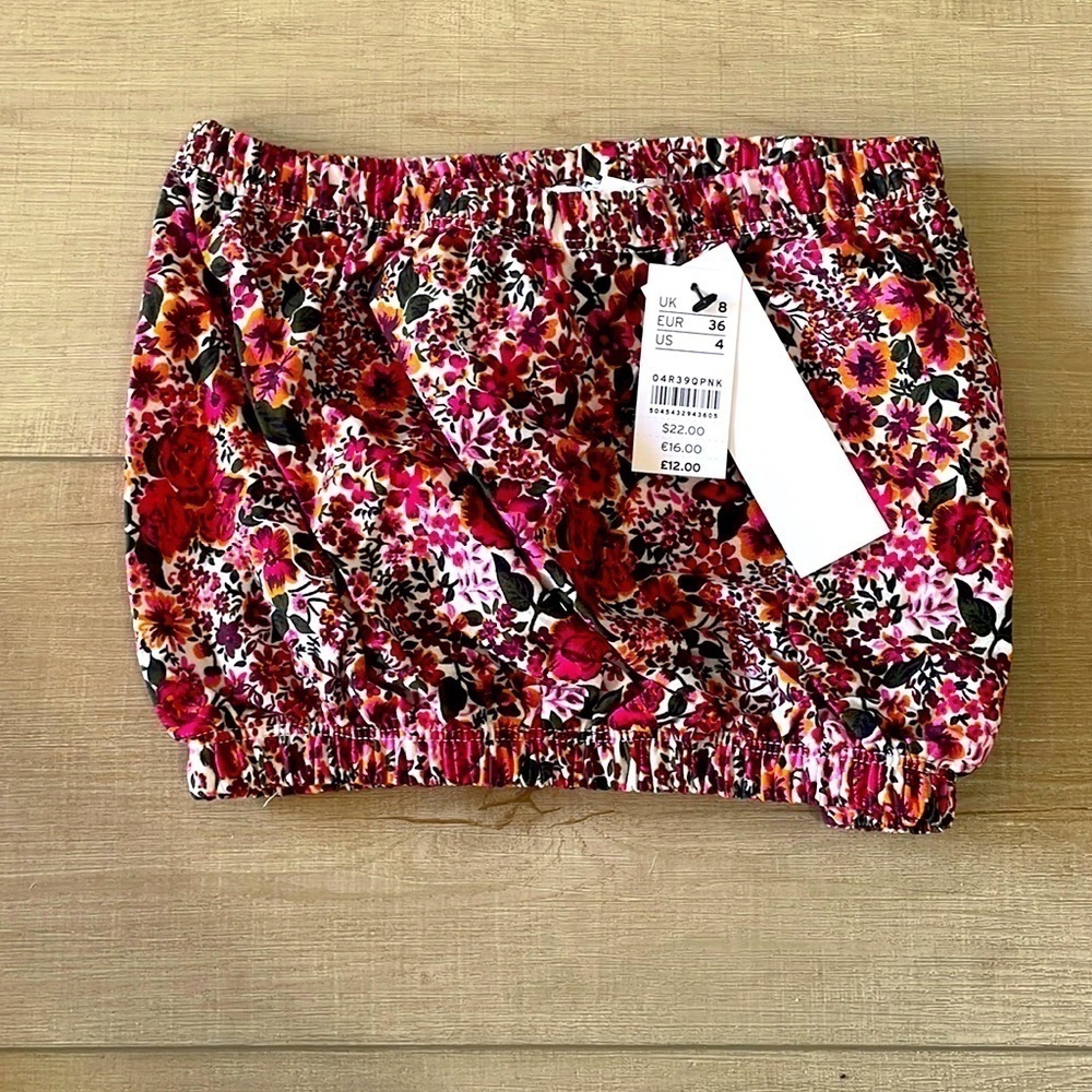 💜 NWT Topshop floral crop top fesitval summer boho